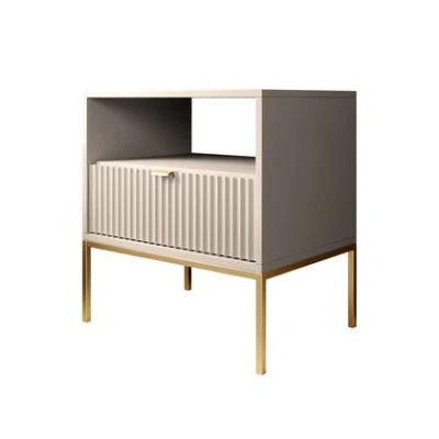 Afbeelding van Meubella Nachtkastje Navil 2 Beige