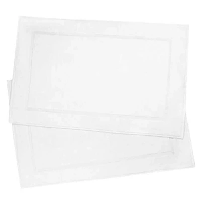 Afbeelding van ZOLLNER Set van 2 badmatten, katoen, 50 x 80 cm, 750 g/m², wit