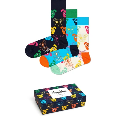Afbeelding van Happy Socks 3P Mixed Dog Giftbox Maat 36 40