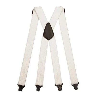 Afbeelding van Olata Heavy Duty X Vorm Bretels met Kunststof Clips 4 cm, Wit, one size