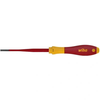 Afbeelding van WIHA SB320103510001 schroevendraaier SoftFinish electric slimFix sleufkop in blister 3,5 x 100 mm 39559