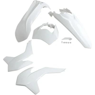 Afbeelding van UFO Plastickit Met Voorvorkbeschermers KTM EXC125 EXC200 EXC250 EXC300 EXC450 EXC500 EXC F250 F350 2014 2016 Wit