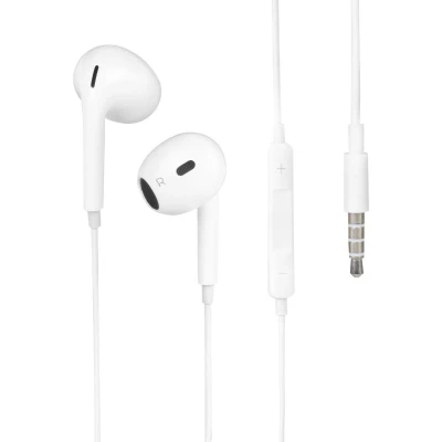 Afbeelding van Nuvance Oortjes met Draad 3.5mm Jack Aansluiting In Ear Oordopjes en Microfoon Wit