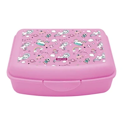 Afbeelding van NERTHUS FIH 922 Lunchbox, licht, gemakkelijk te reinigen, eenhoornmotief