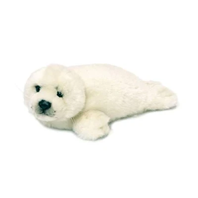 Afbeelding van WWF Pluche dier baby zeehond zacht en soepel crèmekleur CE normen hoogte 24 cm