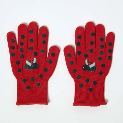 Afbeelding van Homescapes Kindertuinhandschoenen Lieveheersbeestje, Rood