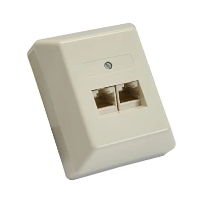Afbeelding van InLine 69988B ISDN aansluitdoos, 2 RJ45 stopcontacten, opbouw, x 8 stopcontacten