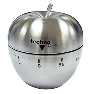 Image de TECHNOLINE KZW III MINUTEUR ANALOGIQUE EN FORME DE POMME, MÉTALLIQUE