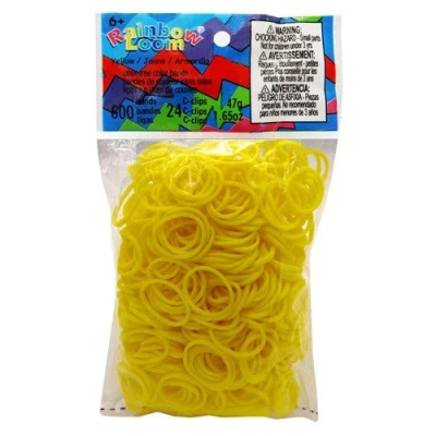 Afbeelding van Rainbow Loom Elastiekjes Rubber Bands Geel 600 stuks