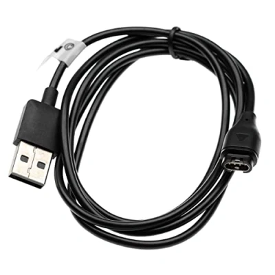 Afbeelding van vhbw USB kabel compatibel met Garmin Approach S60, S62, S10, G12, S12, S40 smartwatch, fitnesshorloge, laadstation, zwart, 100 cm
