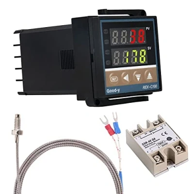 Afbeelding van WANGCL Digitale PID controller intelligente thermostaat met 40 A SSR relais K type thermokoppel voor elektrische energie chemische industrie houder tanks ovens 0 1300 C