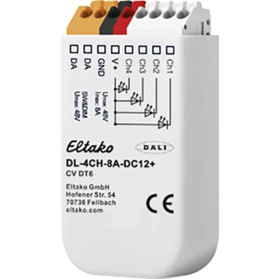 Afbeelding van Eltako DL 4CH 8A DC12+ LED dimmer 4 kanaals Inbouw (in muur of meubel), muur)