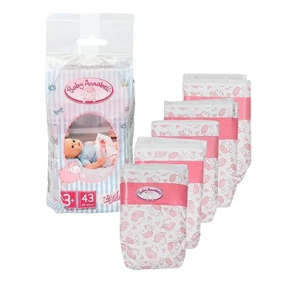 Afbeelding van Baby Annabell Nappies Luiers 5 pack 36+43 cm Poppenverzorgingsproduct