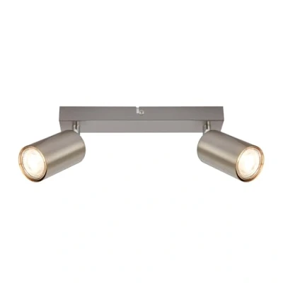 Afbeelding van Briloner Tib Plafondspot 2172022 Draaibaar Aan/Uit via wandschakelaar 15,5 x 5,5 25,5 cm Zilver