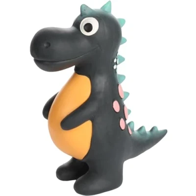Afbeelding van Flamingo Puga Speelgoed Honden Hs Latex Dino Zwart L 6,5x14x17cm 1st 138727