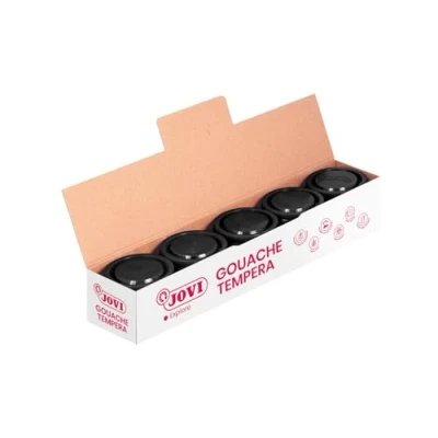 Afbeelding van Jovi Plakkaatverf Junior 35 Ml Zwart 5 Stuks