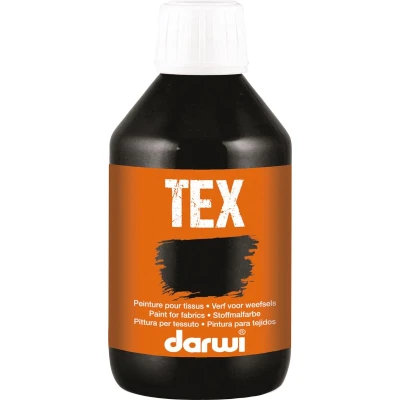 Afbeelding van Darwi textielverf Tex, 250 ml, zwart