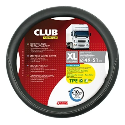 Afbeelding van Club, Skeentex stuurwielhoes XL 49/51 cm Zwart Geschrikt voor vrachtwagen