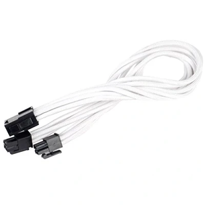 Afbeelding van SilverStone SST PP07 EPS8W 30 cm EPS 8 pins naar EPS/ATX 4 + verlengkabel met mof, wit