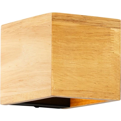Afbeelding van QAZQA transfer Landelijke Dimbare LED Smart Wandlamp incl. wifi met Dimmer voor binnen 1 lichts D 12 cm Naturel Woonkamer Slaapkamer Keuken