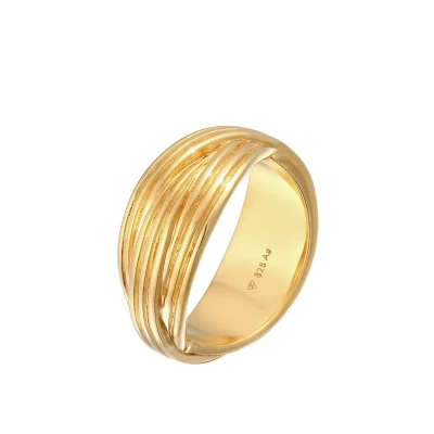 Afbeelding van Elli Statement Design LOOK Ring goldcoloured, Dames, Maat: 54, Gold coloured