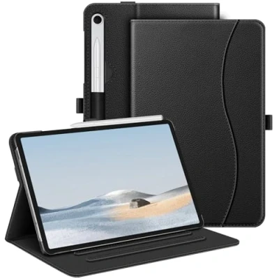 Afbeelding van FINTIE Samsung Galaxy Tab S9 FE 10,9 inch / 11 2023 hoes, multi hoek beschermhoes met zak, automatische slaap/wake, zwart
