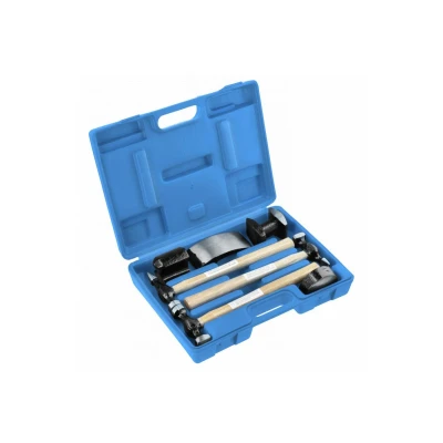 Afbeelding van Hogert Technik HT8G460 Set uitdeukhamers 7 Hout Kunststof koffer