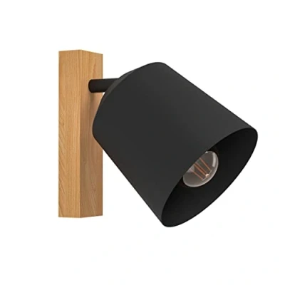 Afbeelding van EGLO Cotorro wandlamp E27 landelijk Bruin, zwart