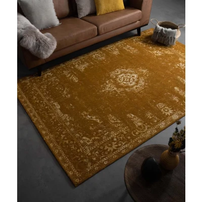 Afbeelding van Vintage Vloerkleed Nomad Okergeel 200x290 Cm