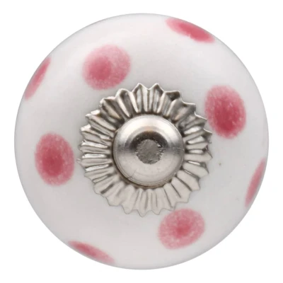 Afbeelding van Good in Style Meubelknop 30mm wit roze gestippeld licht