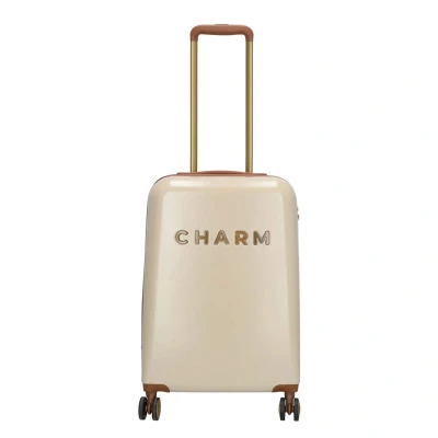 Afbeelding van Charm London Travel Trolley S beige Harde Koffer