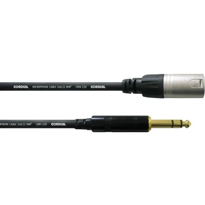 Afbeelding van Cordial CFM6MV XLR Adapterkabel [1x stekker 1x Jackplug male 6,3 mm] 6.00 m Zwart