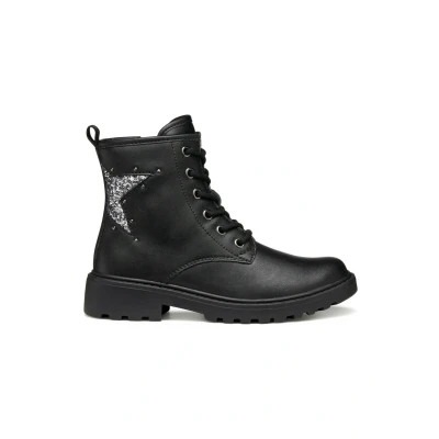 Afbeelding van Geox Casey Veterboots voor kinderen, Maat: 39, Black gun Schoenen