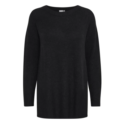 Afbeelding van ICHI Kamara LONG Trui, Dames, Maat: Medium, Black