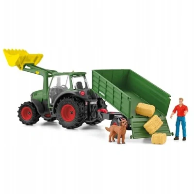 Afbeelding van SLH42608 Schleich Farm World Tractor met aanhanger, kinderspeelgoed