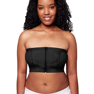 Afbeelding van Medela Hands free™ Kolf bh voor handsfree kolven Easy Expression bustier Stretch Extra zacht Met ritssluiting Zwart Maat M