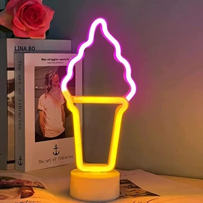 Afbeelding van Cactus neonbord voor slaapkamer met standaard, batterijen of USB voeding, lichtdecoratie verjaardagsfeest, woonkamer, slaapkamer, kindertafel, geschenken
