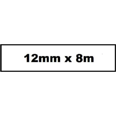 Afbeelding van Labeltape Quantore TZE 231 12mm x 8m zwart op wit
