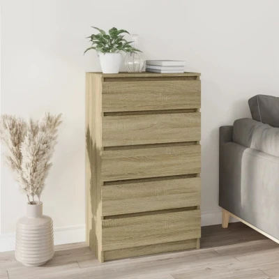 Afbeelding van Ladekast 60X36X103 Cm Bewerkt Hout Sonoma
