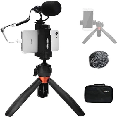 Afbeelding van Comica Smartphone Video Kit CVM VM10 K2 PRO Professionele Cardioïde Shotgun Microfoon met Statief voor iPhone, Samsung, Huawei Vlogging YouTube Conferencing in