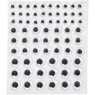 Afbeelding van Creativ company wiebelogen wit 8 14 mm 69st