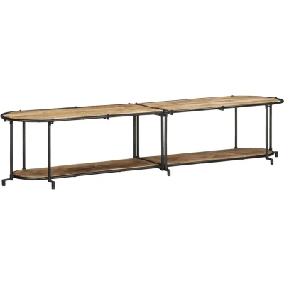Afbeelding van vidaXL Tv meubel 200x42x40 cm massief ruw mangohout