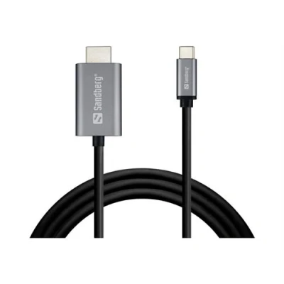 Image de Sandberg Câble vidéo/audio 24 pin USB C mâle pour HDMI 2 m support 4K