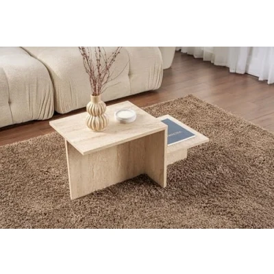 Afbeelding van Asir Salontafel Travertijn 80 x 40 cm