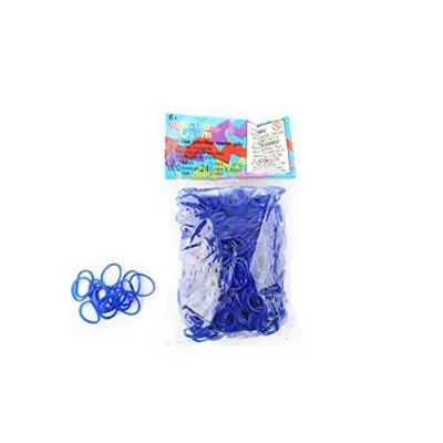 Image de Recharges 600 élastiques Rainbow Loom Bleu marine jelly