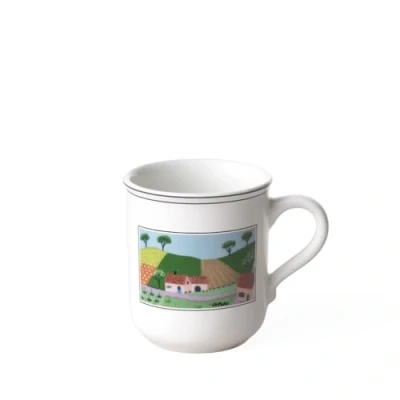 Afbeelding van Villeroy &amp; Boch Design Naif &quot;Rue Villageoise&quot; koffiemok, 300 ml, Hoogte: 9,1 cm, premium porselein, meerkleurig