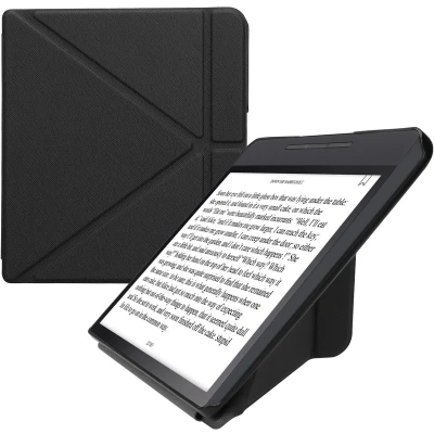 Afbeelding van kwmobile E reader hoesje geschikt voor Kobo Forma hoes Ereader flip case met standaard cover van kunstleer In zwart