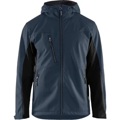 Afbeelding van Blaklader Softshell jack met capuchon 4753 2516 Donker marineblauw/Zwart