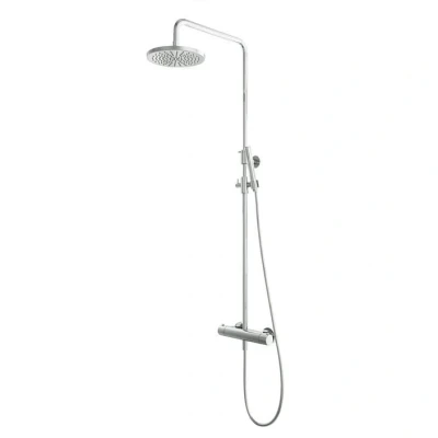 Afbeelding van Hotbath Thermostatische Stortdoucheset Geborsteld Zwart PVD SDS11MBP