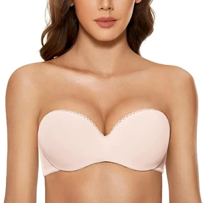 Afbeelding van Dobreva Damesbeha, gewatteerd, met beugel, push up, meerdere posities, Roze Wit